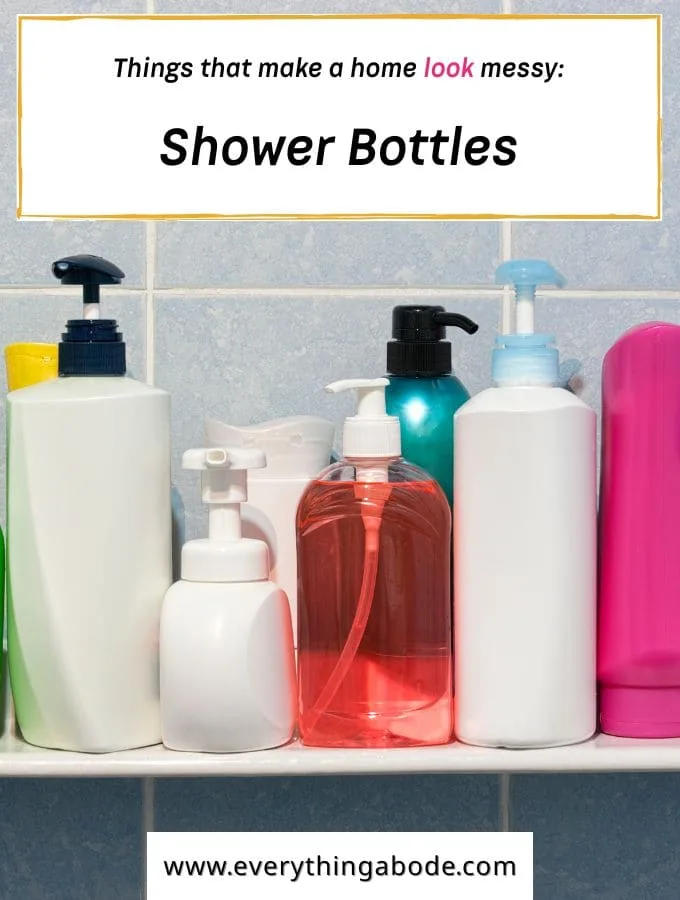 Shower bottles camping on the floor